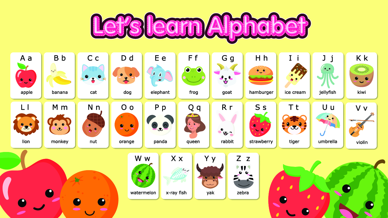 Flashcard  Let's learn Alphabet